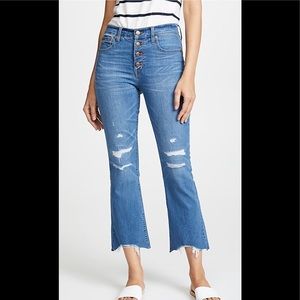 NWT Madewell Cali Demi Boot Denim- Size 31